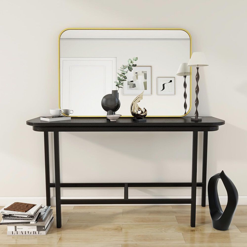 HOMLUX 20" x 28" Rectangular Wall Mirror in Gold, , large