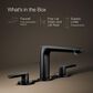 Kohler Avid Widespread Bathroom Sink Faucet in Matte Black, , large