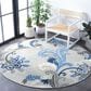 Safavieh Cabana CBN305F 6"7" Round Grey and Blue Indoor/Outdoor Area Performance Rug, , large