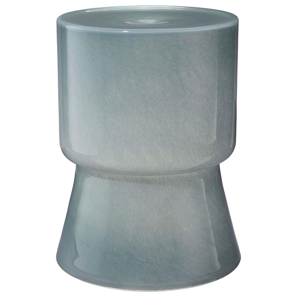 Splendor Living Upland Glass Garden Stool in Blue, , large