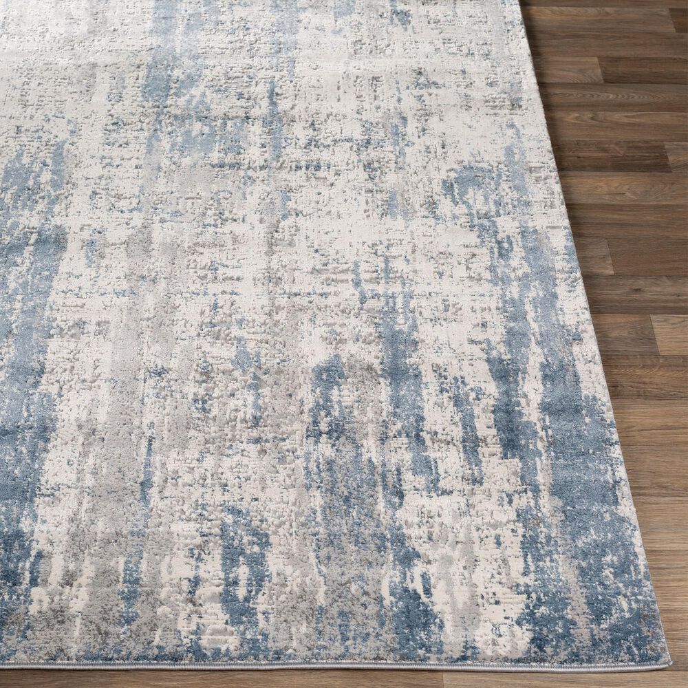 Surya Alpine ALP-2309 2&#39; x 2&#39;11&quot; Blue, Charcoal, Medium Gray, Gray and Off-White Area Rug, , large