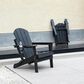 Hearth and Haven 34" Outdoor Folding Adirondack Chair with Cup Holder in Black, , large