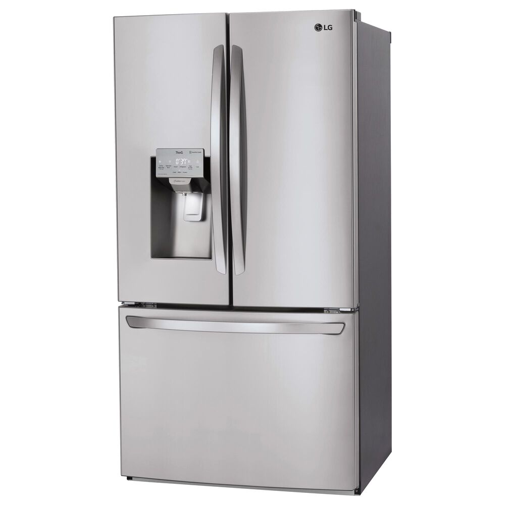 LG 26 Cu. Ft. 3-Door French Door Refrigerator with SmartThinQ in Stainless Steel with Dual Icemaker, , large