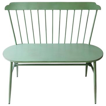 The Gerson Company 39.3" Garden Metal Bench in Green, , large