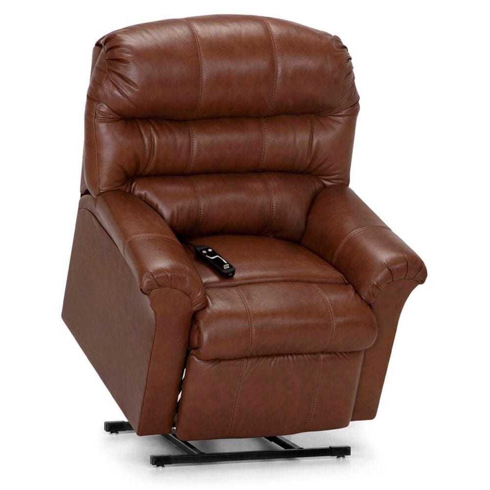 Moore Furniture Hewett Lift Recliner with Heat and Massage in Whiskey Brown, , large