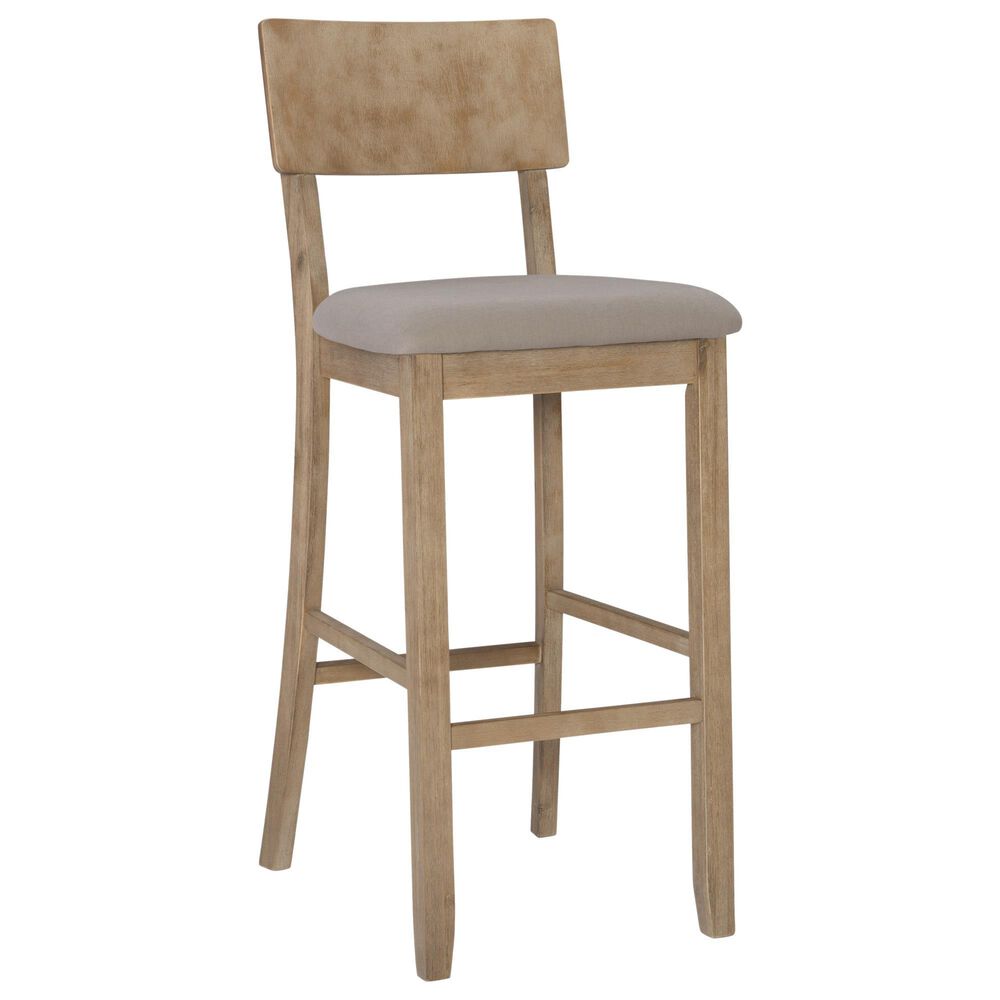Linon Home Decor Jorissen Bar Stool in Grey Wash, , large