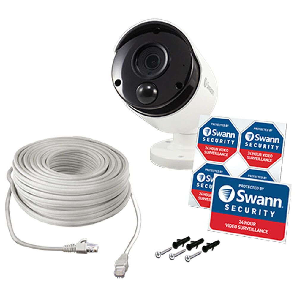 Swann 4K Ultra HD Thermal Sensing Bullet IP Security Camera in White, , large