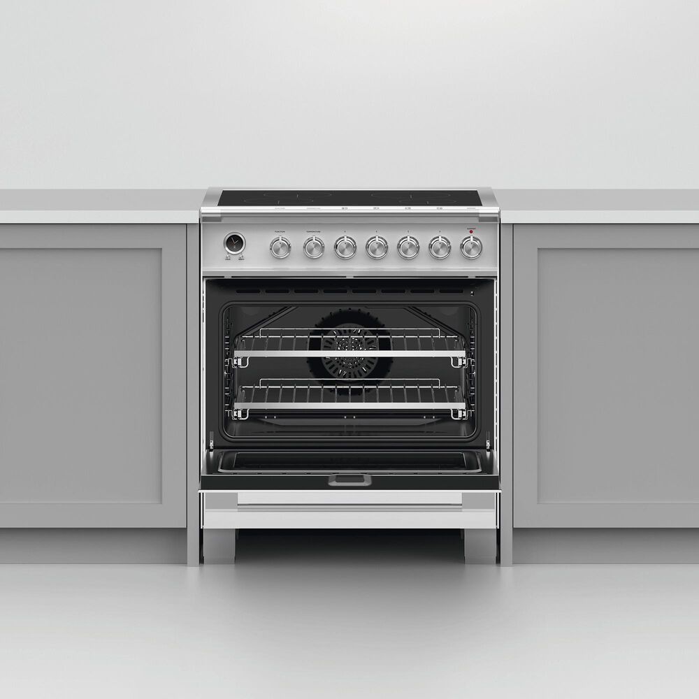 Fisher and Paykel 30" Classic Induction Range with 4 Burners in White NFM