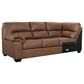 Ashley WillowBend 3-Piece Sectional with LAF Sofa in Caramel, , large
