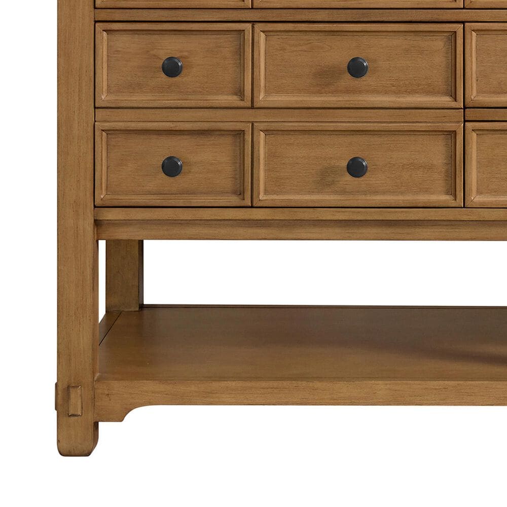 James Martin Malibu 72&quot; Double Bathroom Vanity in Amber Birch with 3 cm Ethereal Noctis Quartz Top and Rectangular Sinks, , large