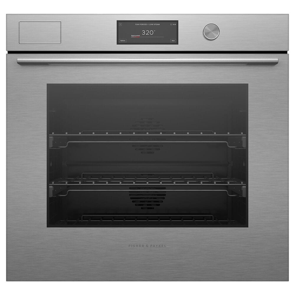 Fisher & Paykel Contemporary Series 11 4.9 Cu. Ft. Single Wall Oven with Steam Assist in Brushed Silver, , large