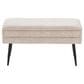 Lumisource Neapolitan Storage Bench with Light Brown Cushion in Black, , large