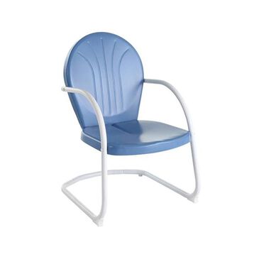 Crosley Furniture Griffith Metal Chair in Sky Blue, , large