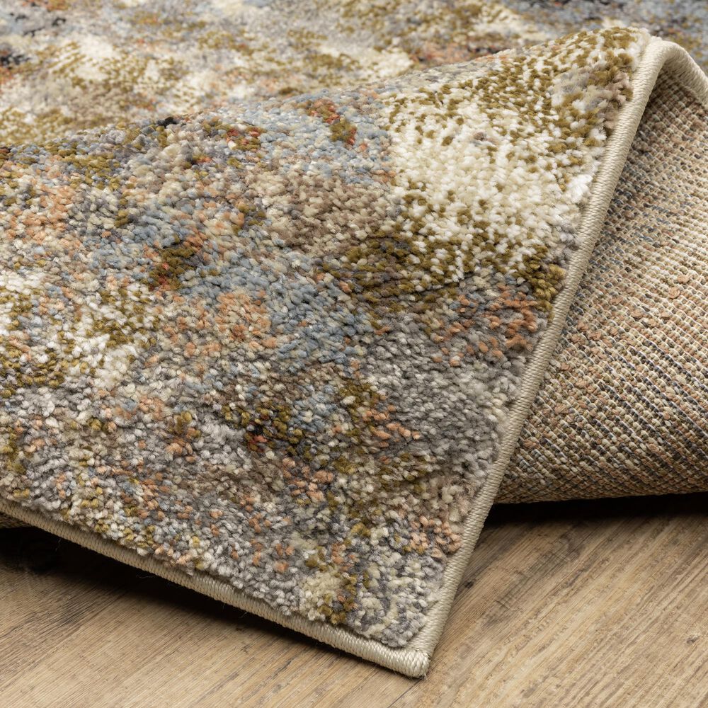 ROW by Oriental Weavers Gemma Olive and Blue 6'7" x 9' Area Rug, , large