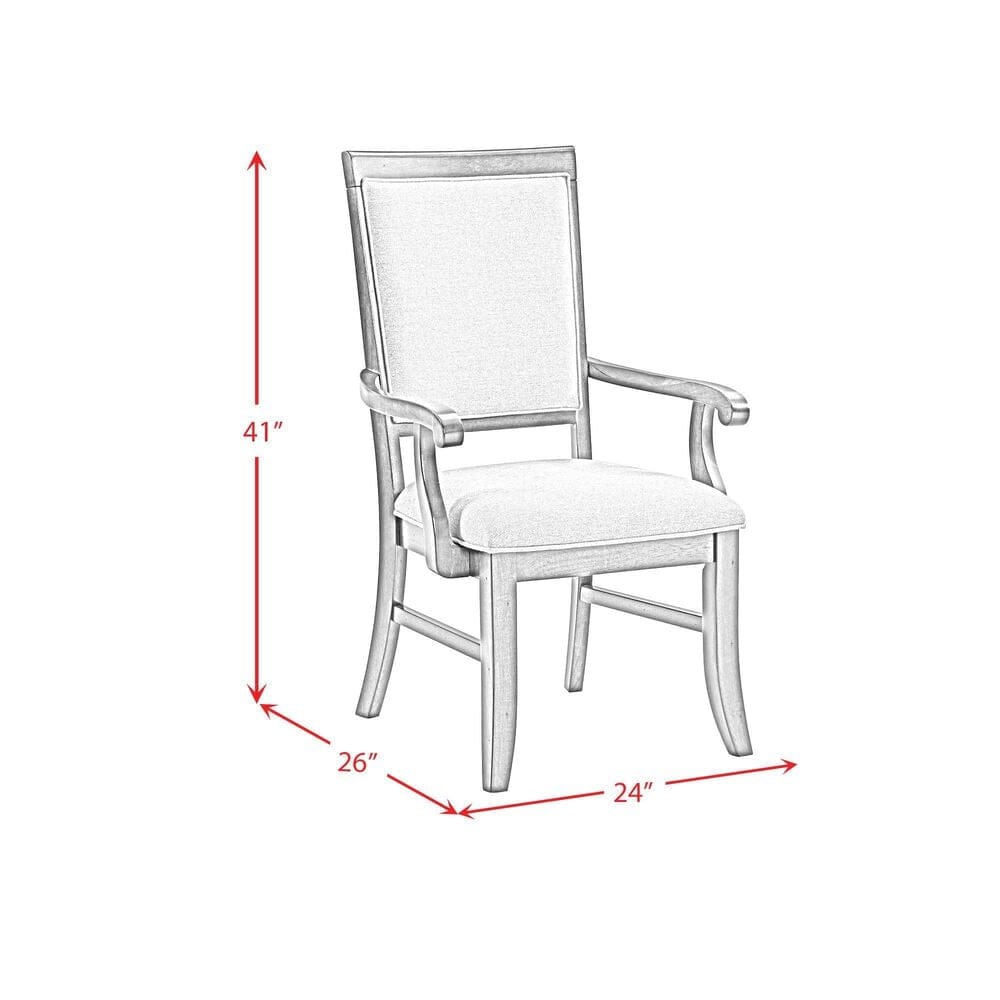 Mayberry Hill Phillipe Dining Arm Chair in Cherry Brown Finish, , large