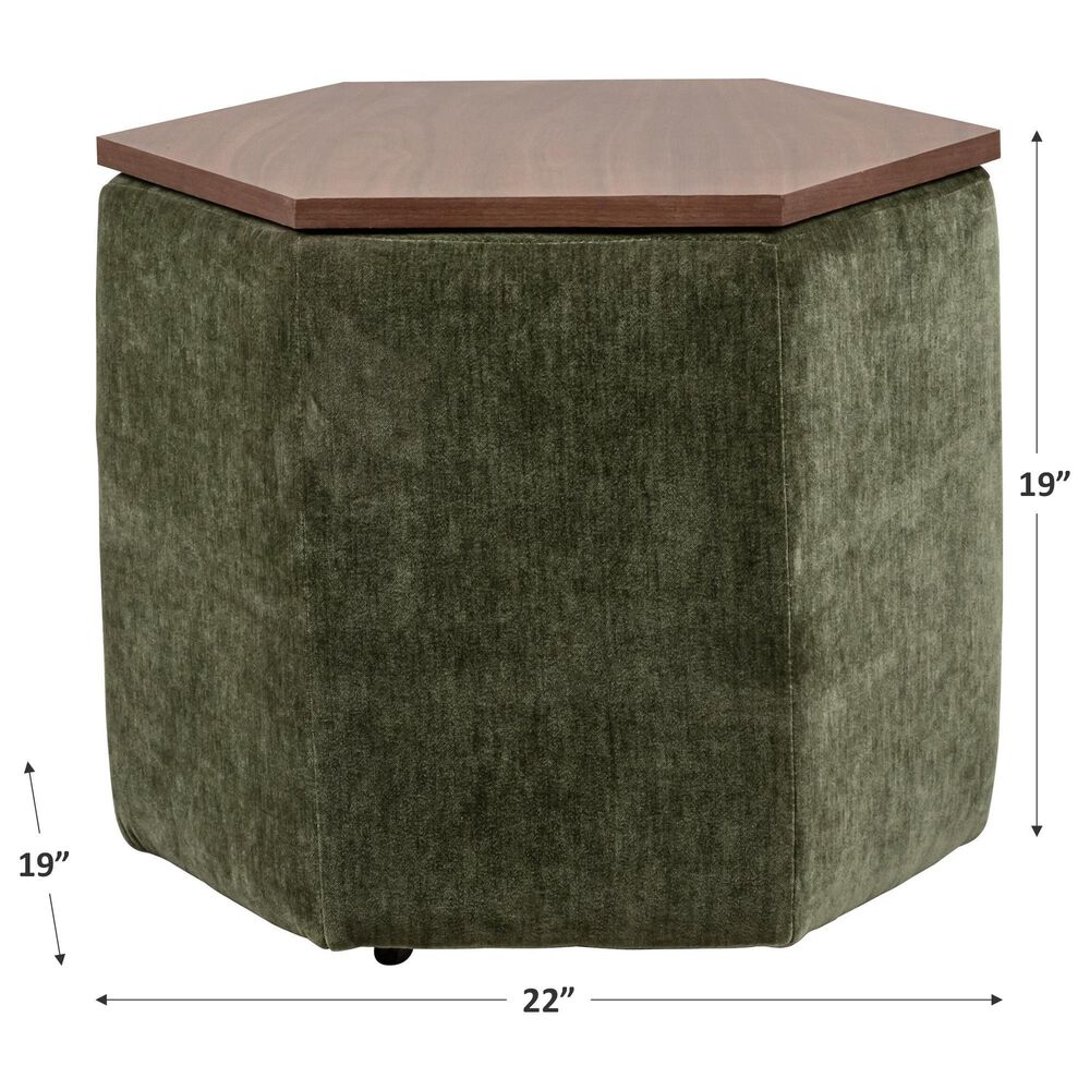 Jonathan Louis Hexel Storage Ottoman in Amici Moss, , large