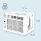 Keystone 6000 BTU Window-Mounted Air Conditioner with Follow Me LCD Remote Control in White, , large
