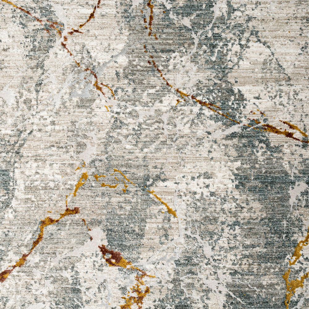 Surya Dresden Medium Gray, White, Gray, Light Slate, Mustard and Rust 2' x 2'11" Area Rug, , large