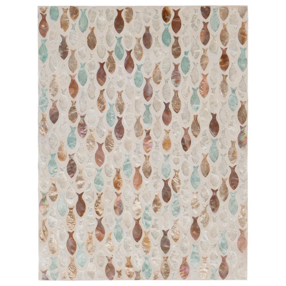 Linon Home Decor Priscille Accent C Table in Gold and Off-White, , large