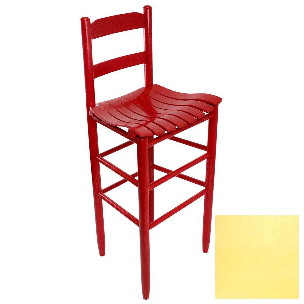 Lakeside Beach Mountain Ladderback Barstool in Coastal Yellow, , large