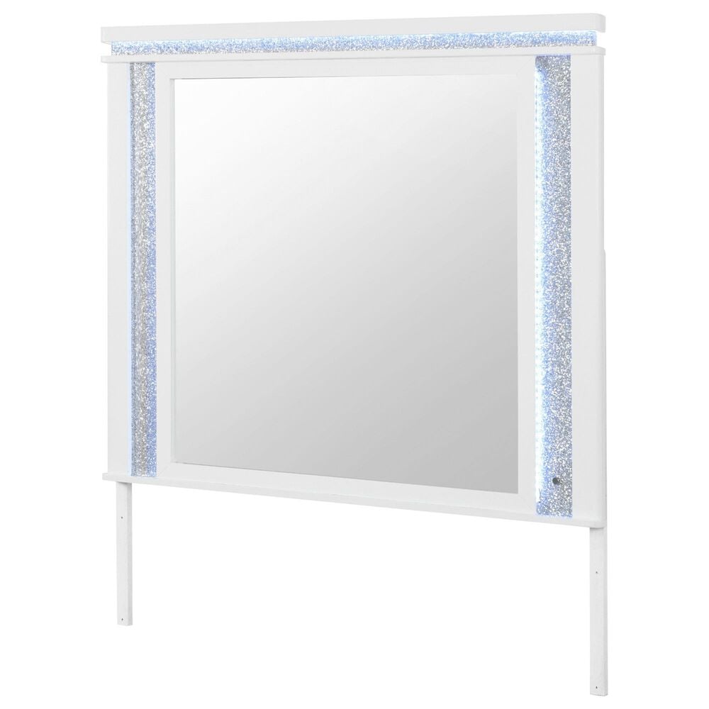 Global Furniture USA Alina Dresser Mirror with LED in White, , large