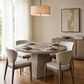 GARVEE 47" Round Dining Table with Pedestal Base in Gray - Table Only, , large