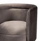Baxton Studio Saffi Swivel Accent Chair in Grey, , large