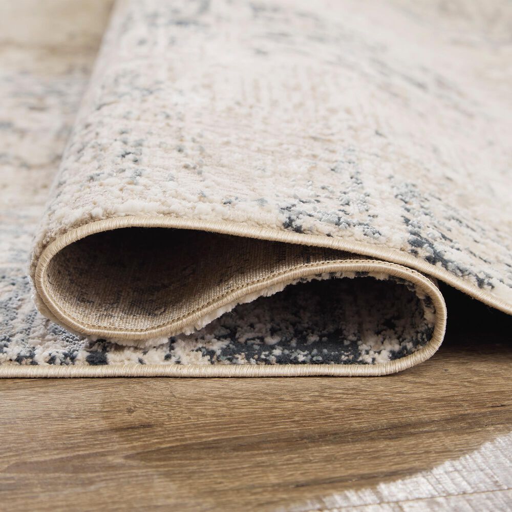 Ashley Gentor 5&#39; x 7&#39; Blue and Ivory Area Rug, , large