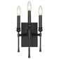 Golden Lighting Landon 3-Light Wall Sconce in Matte Black, , large