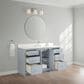 37B Lucerne 60" Single Bathroom Vanity in Soft Blue with Marble Top and Backsplash, , large