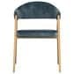 37B Burgos Dining Chair with Blue Cushion in Brushed Gold, , large
