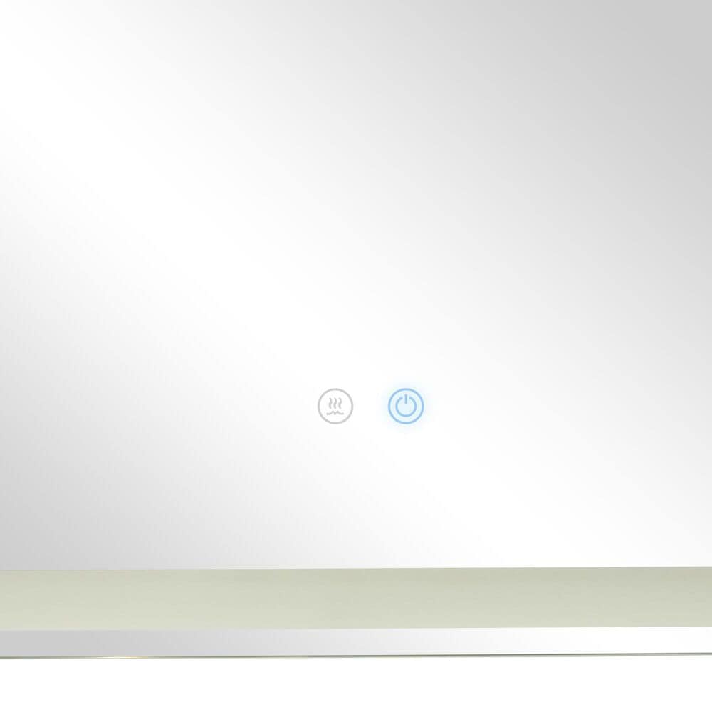 Maple and Jade 36&quot; Room Anti Fog Mirror with LED Light in Silver and White, , large