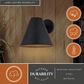 Vaxcel Smith 10" 1-Light Outdoor Wall Sconce in Textured Black, , large