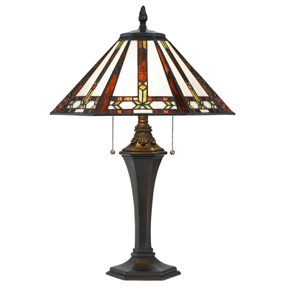 Cal Lighting 25" Tiffany Table Lamp in Bronze, , large