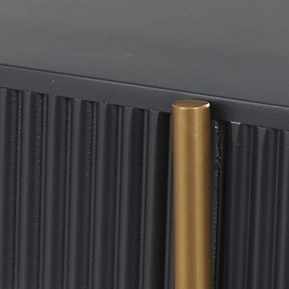 Maple and Jade Console Table in Black and Gold, , large