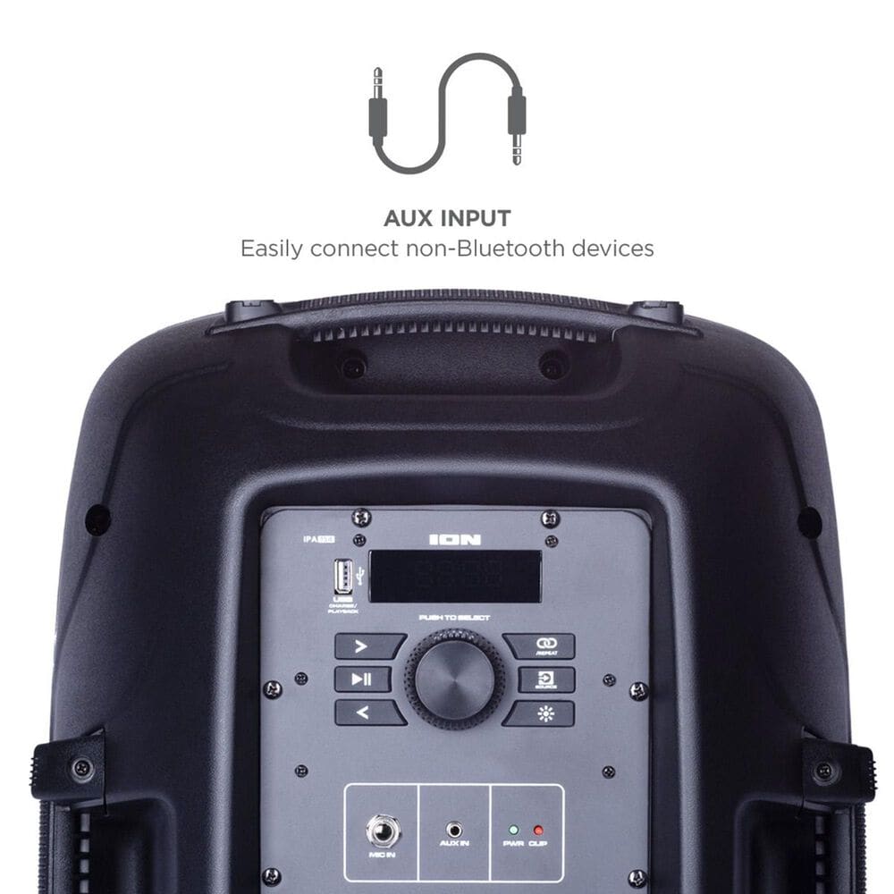 Ion Pro Glow Ultra Bluetooth Party Speaker with Microphone in Black, , large
