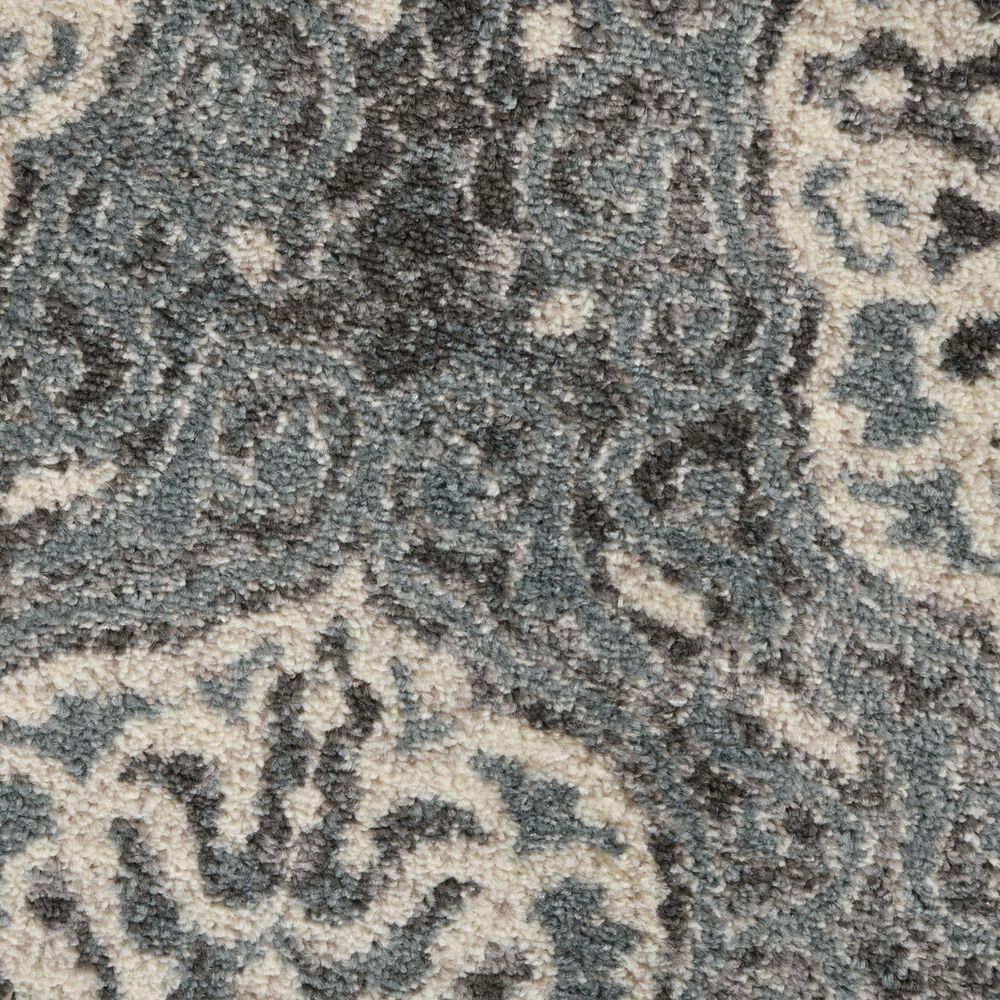 Amer Rugs Alexandria 6&#39;7&quot; Round Steel Blue Area Rug, , large