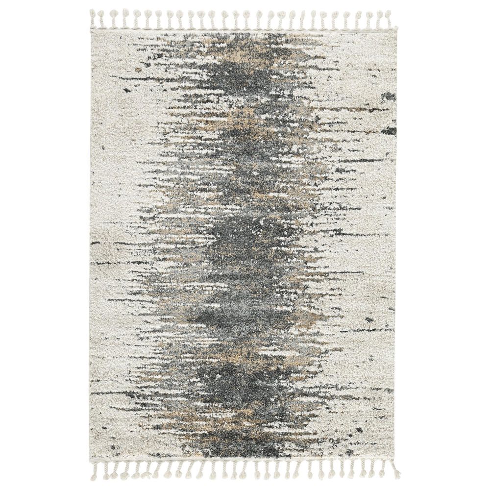 Ashley Jembeth 7"8" x 9"8" Cream, Beige, Gray, Charcoal and Gold Area Rug, , large