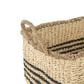 Mercana Emma Rectangular Basket in Light Brown and Black (Set of 2), , large