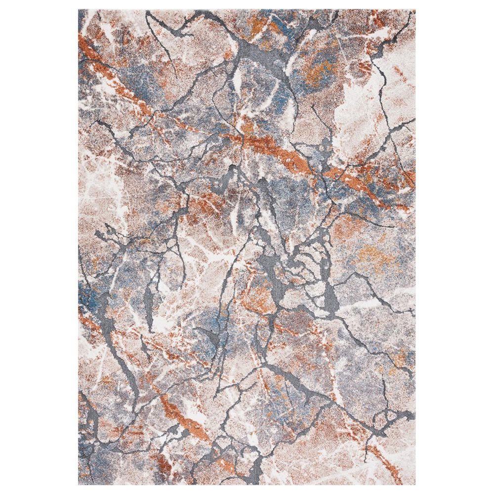 Safavieh Cyrus Shag CYR140F CYRUS SHAG 4"5" x 6"5" Grey and Rust Area Rug, , large
