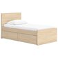 Ashley Onita Twin Panel Platform Bed with 1 Side Storage in Natural, , large