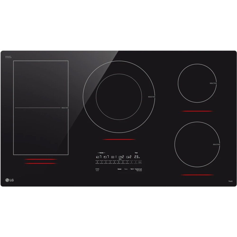 LG 36&quot; Smart Induction Cooktop with UltraHeat Element in Black, , large