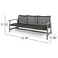 Hearth and Haven Outdoor Wicker Sofa with Wooden Frame in Grey, , large
