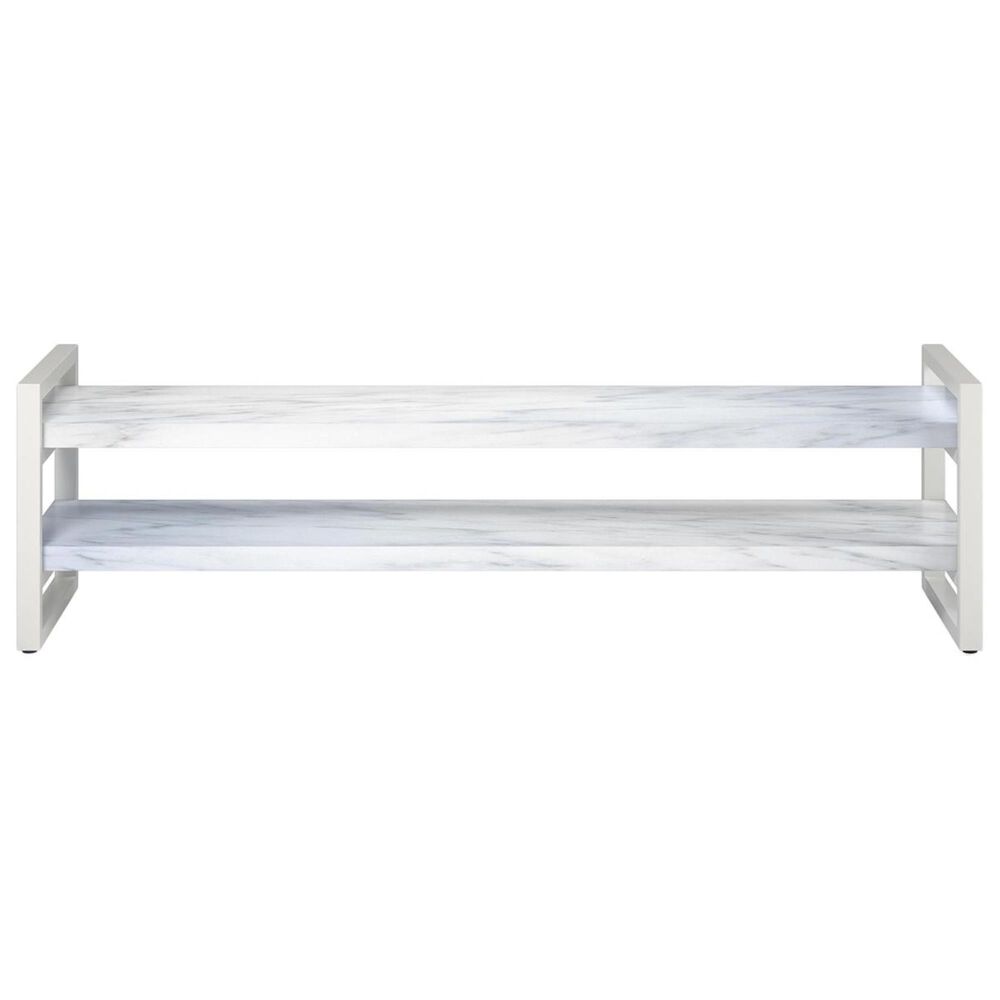 CosmoLiving by Cosmopolitan CosmoLiving Coco 65" TV Stand in White Marble, , large