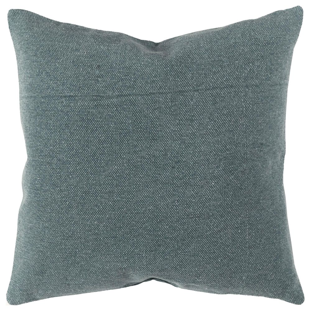 Rizzy Home Transitional Solid 22&quot; Down Filled Pillow in Teal, , large