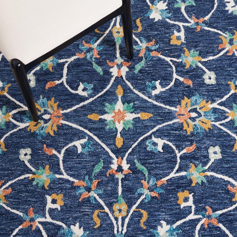 Safavieh Micro-Loop MLP385M 4&#39; x 6&#39; Blue and Ivory Area Rug, , large