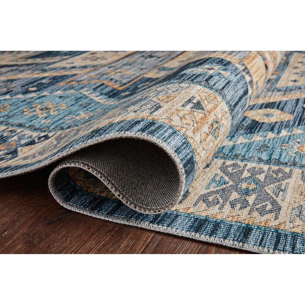 Loloi II Zion ZIO-02 2&#39;3&quot; x 3&#39;9&quot; Ocean and Gold Area Rug, , large