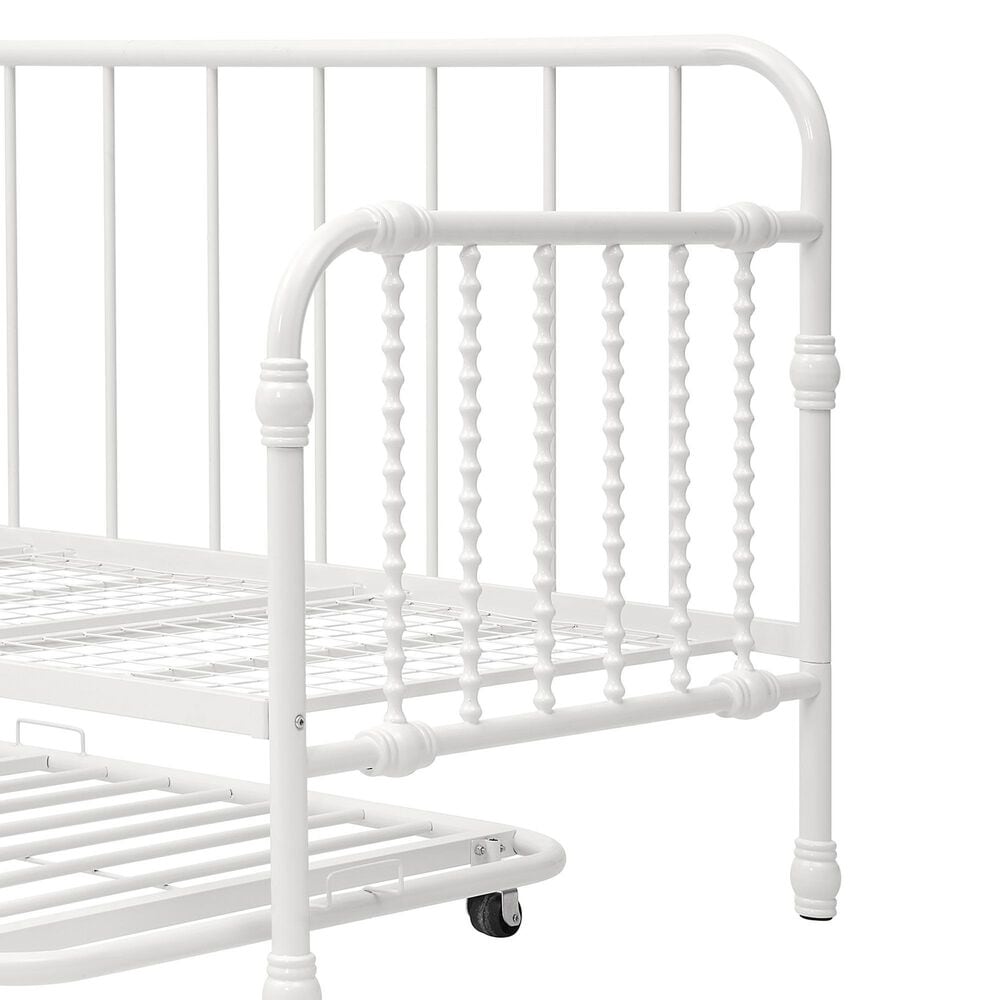 Furniture of America Wren Twin Daybed with Trundle in White, , large