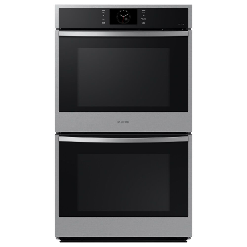 Samsung 30" Double Electric Wall Oven with Convection and Steam Cook in Stainless Steel, , large