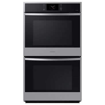 Samsung 30" Double Electric Wall Oven with Convection and Steam Cook in Stainless Steel, , large